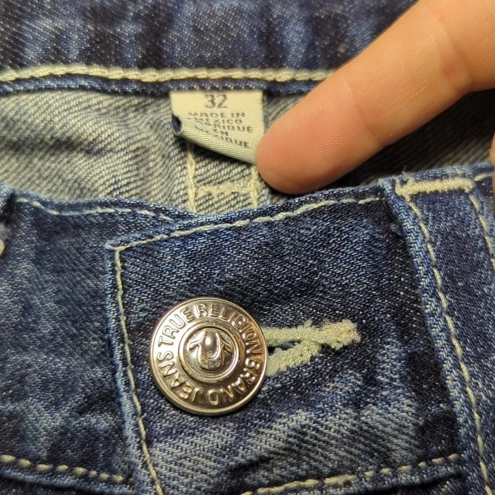 True Religion Ricky Straight Jeans Medium Wash 100% Cotton Men's Size 32x30